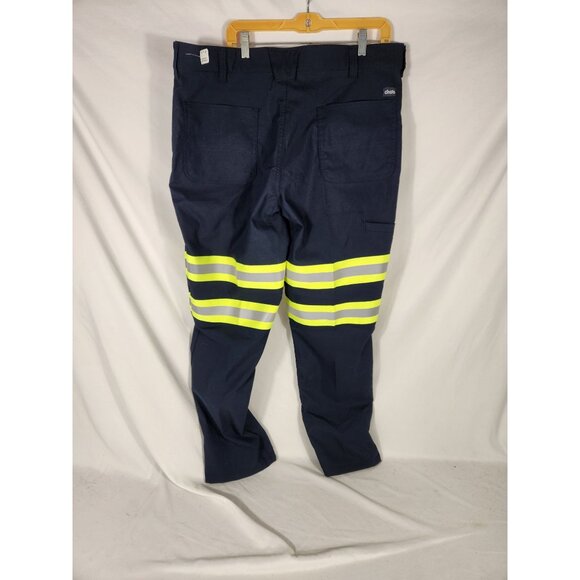 NWT Cintas Comfort Flex Pro Reflective Pants High Visibility Navy 38/32 - Picture 2 of 6